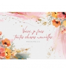 Carte Avec Verset Fleurs en aquarelle