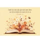 Carte Avec Verset Livre ouvert d'où jaillissent des fleurs