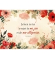 Carte Avec Verset Cadre fleurs rouges aquarelle