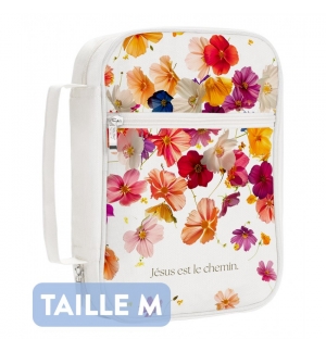 Housse pour Bible blanche "Jésus est le chemin" taille M