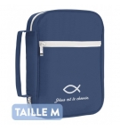 Housse pour Bible bleue "Jésus est le chemin" taille M