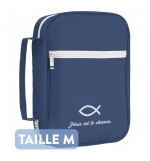 Housse pour Bible bleue "Jésus est le chemin" taille M