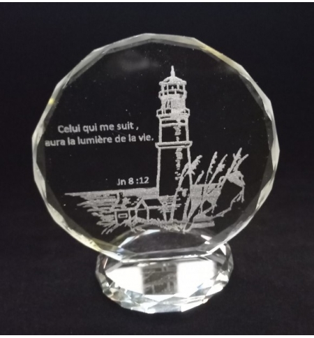 Cadre/semi-cristal - Celui qui me suit… Jn 8:12 (92x78mm) Cadre/semi-cristal - Celui qui me suit… Jn 8:12 (92x78mm)