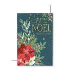 Carnet JN et BA Fleurs et branches sur fond turquoise