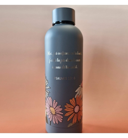 Bouteille isotherme grise – Psaumes 13 : 6