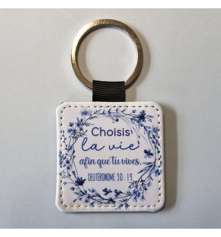 Porte-clés imprimé Deutéronome 30 : 19