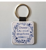 Porte-clés imprimé Deutéronome 30 : 19