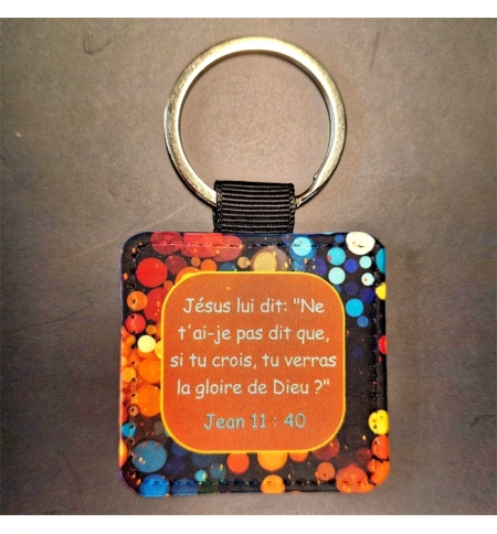 Porte-clés imprimé Jean 11 : 40