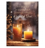 Carte Fin D'année Bougies sous la neige