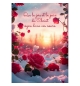 CARTE Fin d'année Roses dans la neige