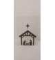 Bougeoir en verre avec motif - Nativité