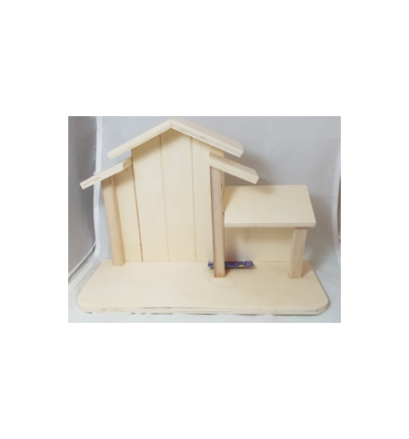 Etable en bois clair - 29,5 x 12 x 21 CM