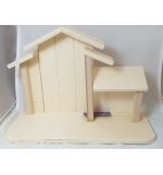 Etable en bois clair - 29,5 x 12 x 21 CM