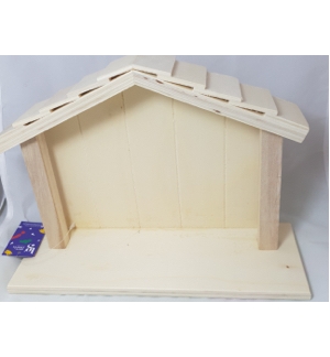 Etable en bois clair - 26 x 9,5 x 18,5 cm