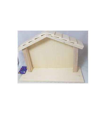 Etable en bois clair - 26 x 9,5 x 18,5 cm