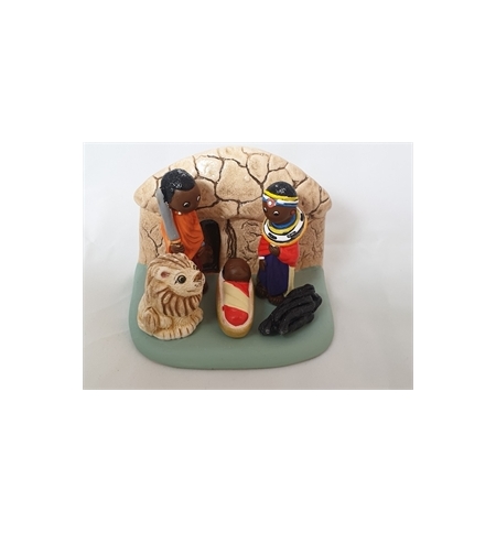 Crêche du monde - AFRIQUE 7x9 cm