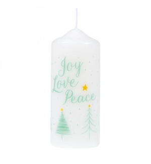 Bougie de Noël "Joy, Love, Peace"