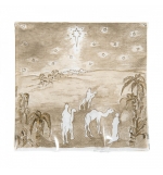 Serviettes en papier "Suivez l'étoile" couleur beige