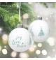 Boule de Noël en verre "Joy, Love, Peace"
