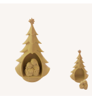 Crêche Sapin avec personnages prêt à peindre