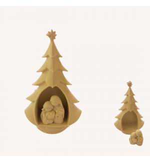 Crêche Sapin avec personnages prêt à peindre