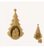 Crêche Sapin avec personnages prêt à peindre