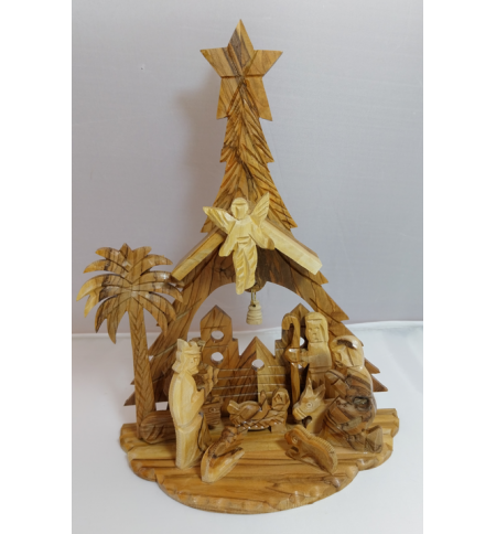 Crêche de Noël en bois (Grand modèle)