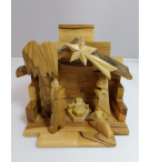 Crêche de Noël en bois (moyen modèle)