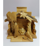 Crêche de Noël en bois (moyen modèle)