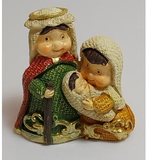 Sainte famille en résine couleurs 3cm