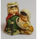 Sainte famille en résine couleurs 3cm