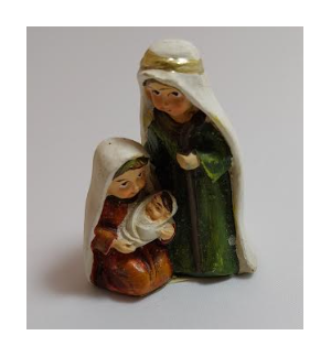 Sainte famille en résine couleur 5cm