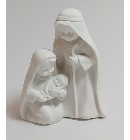 Sainte famille en résine blanche 5cm