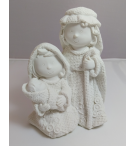Sainte famille enfantin en résine blanc 15cm
