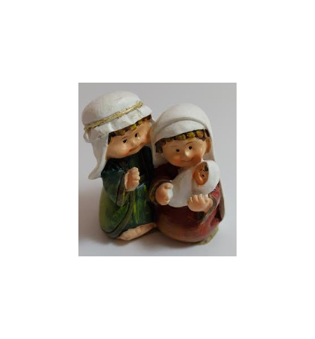 Sainte famille en résine 6.5cm/couleur