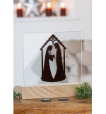 Support en Verre - Motif Nativité  