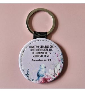 Porte-clés imprimé Proverbes 4 : 23