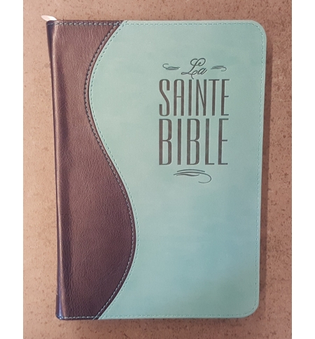 Bible Segond 1910 - Duo bleu nuit turquoise