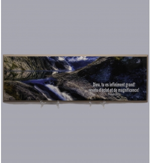 Cadre en bois "Dieu, tu es infiniment grand !" Ps 104.1
