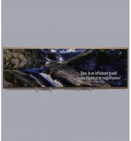 Cadre en bois "Dieu, tu es infiniment grand !" Ps 104.1