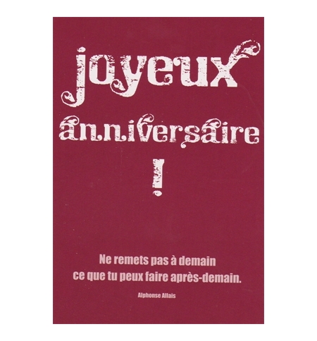 Carte Anniversaire