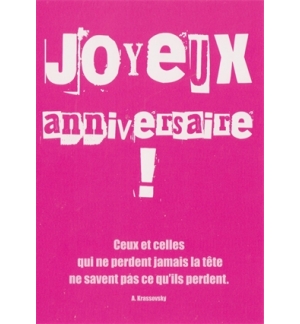 Carte "Anniversaire"