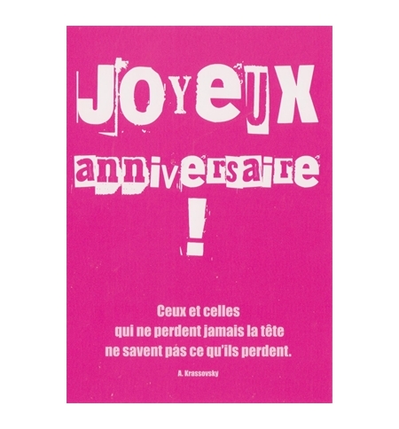 Carte "Anniversaire"