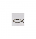 Autocollant Ichtus doré en relief