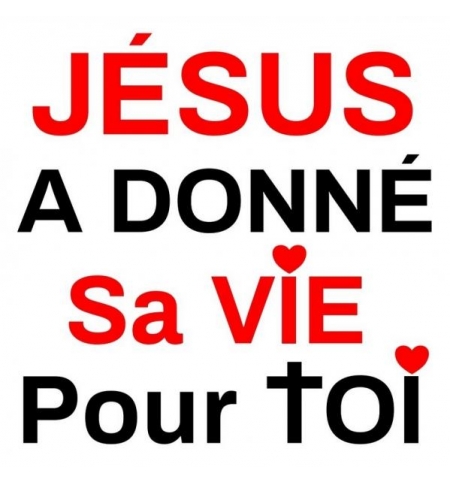 Autocollant Jésus a donné sa vie pour toi 10 cm
