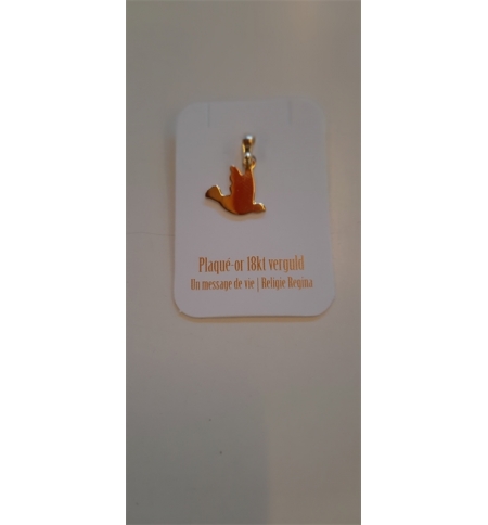 Pendentif colombe-Argent 925% plaqué or
