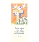 Signet avec verset :  Que la grâce et la paix nous viennent..