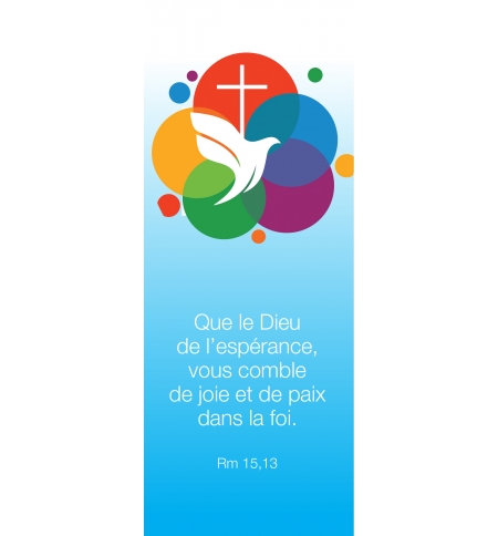 Signet avec verset : Que le Dieu de l'espérance vous comble de joie...