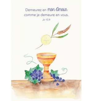 Signet communion - 7x10cm Demeurez en mon amour...