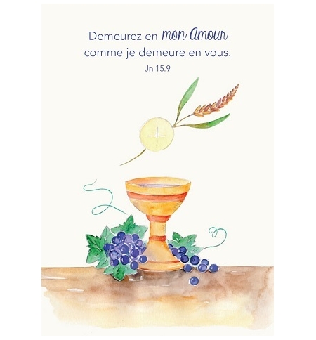 Signet communion - 7x10cm Demeurez en mon amour...